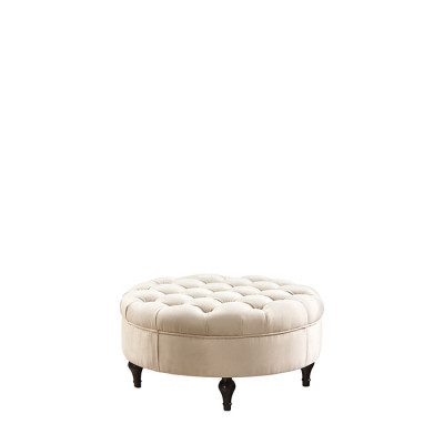 Round Chesterfield Upholstery Stool Footstool Ottoman Round Sofa Side new