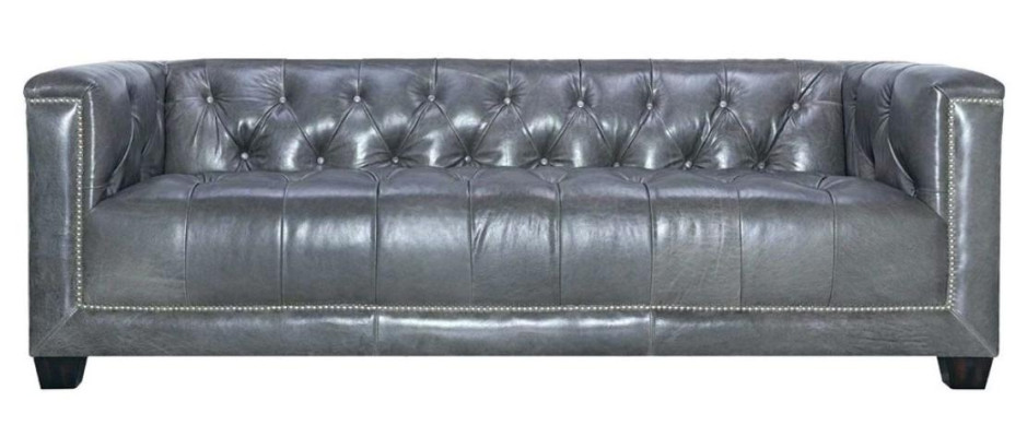 Brown Three Seater Leather Chesterfield Living room Modern Design Couches Sofa new