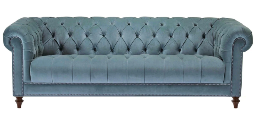 Chesterfield Turkis Design Couches Upholstery Sofa new Three Seater Fabric Living room