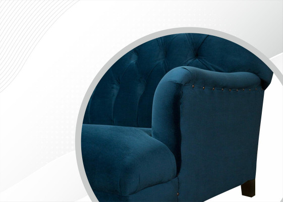 Big Sofa Couch Chesterfield 250cm Upholstery Sofas 4-seater Leather Textile Turkis