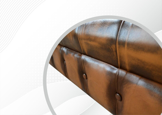 Brown Chesterfield Sofa Couch Upholstery Leather Couches Suite 4 Seater