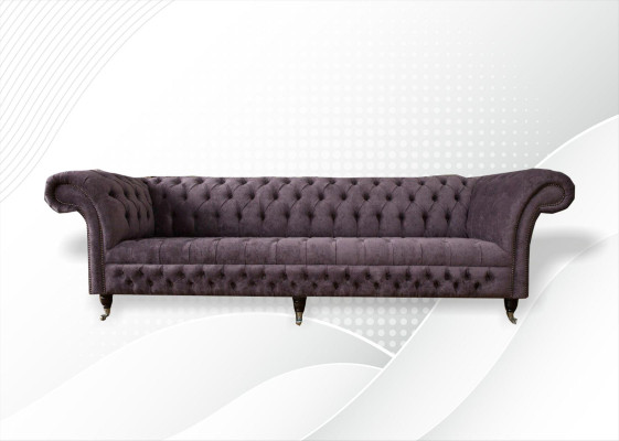 xxl Big Sofa Couch Chesterfield 265cm Upholstery Sofas 4 Seater Leather
