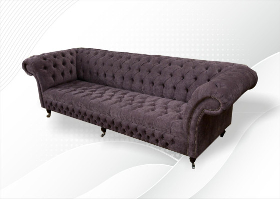 xxl Big Sofa Couch Chesterfield 265cm Upholstery Sofas 4 Seater Leather