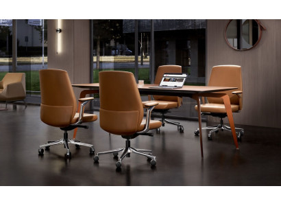 Office Set 4x Conference Chairs & Conference table Complete set Conference table 5 pieces.