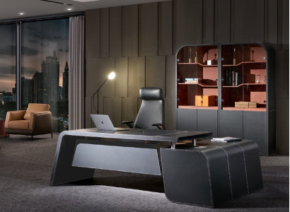 Corner table Desk Filing cabinet Wardrobe Armchair Office Furnishings Set