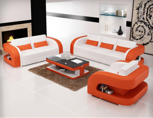 Sofa set Leather sofa USB Sofa Couch Sofa Living landscape Sets 3+2+1 new