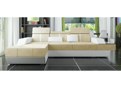 Fabric sofa Corner sofa Textile sofa Sofa + USB Textile Fabric Living landscape Upholstery new