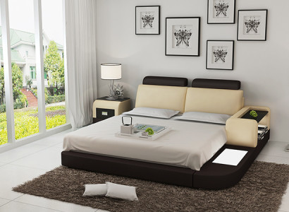 Bed with USB Upholstered bed Luxury bed Double bed Marriage bed Beds 140/160/180 cm