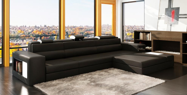 Designer sofa sofa couch upholstery corner sofa suite living landscape leather sofa Haid -G