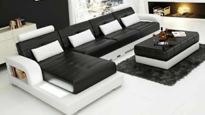 LEATHER SOFA SOFA Corner sofa Corner sofa Sofa set DESIGNER COUCH Living landscape Sofas