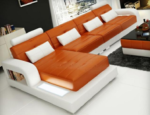 LEATHER SOFA SOFA Corner sofa Corner sofa Sofa set DESIGNER COUCH Living landscape Sofas