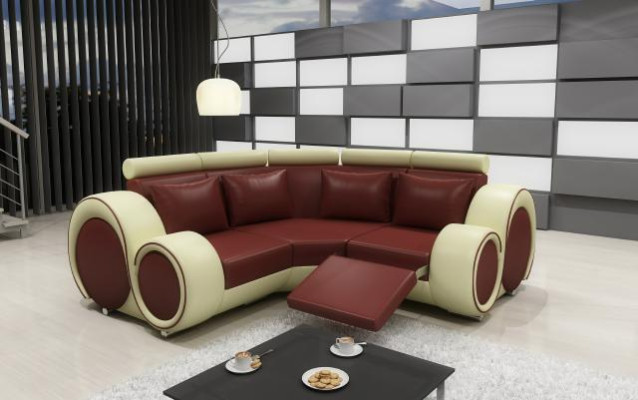 Corner sofa Sofa Couch BERX Upholstery Living landscape Leather Corner Sofas Suite L-shape