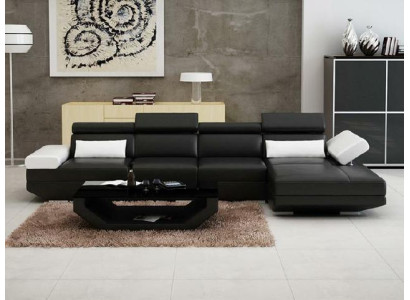 Living landscape Upholstery Corner Corner Sofa Couch Suite Landscape Leather - AlfredC