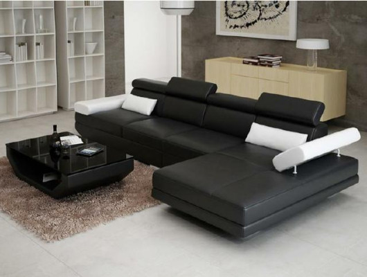 Living landscape Upholstery Corner Corner Sofa Couch Suite Landscape Leather - AlfredC