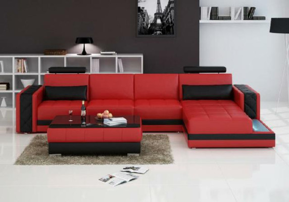 Corner sofa Leather sofa Big XXL U-shape Living landscape Sofa Couch Suite new H2211B