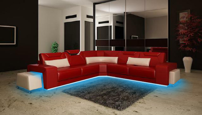 Living landscape Upholstery Corner Corner Sofa Couch Suite Landscape Leather Seat PH739
