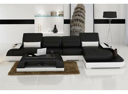 Living landscape Upholstery Corner Corner Sofa Couch Suite Landscape Leather
