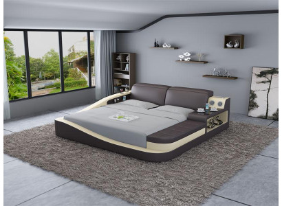 Multifunction s Bed Bluetooth Boxes Luxury Design Leather Beds Hotel Double new