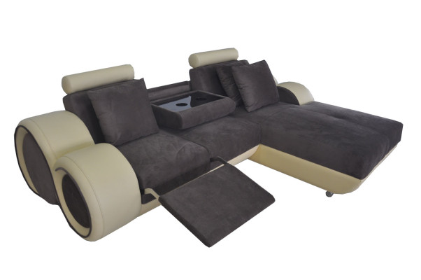 Design Couch Corner Sofa Leather Corner Suite Corner Landscape Upholstery L-shape