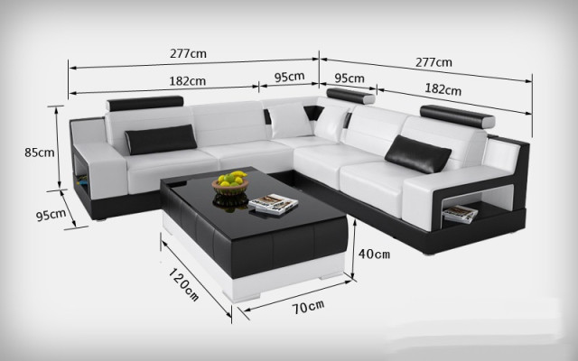Leather sofa Couch Living landscape Sofa Corner sofa Corner Suite Design Modern