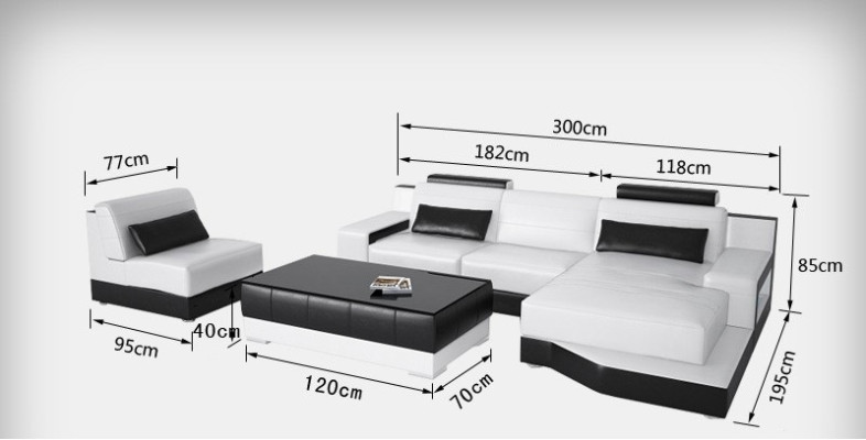 Leather sofa couch living landscape corner sofa modern corner suite decor design