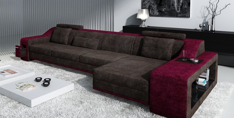 Design Corner sofa Sofa Couch Upholstery Seat Corner Suite Sofas Leather Textile