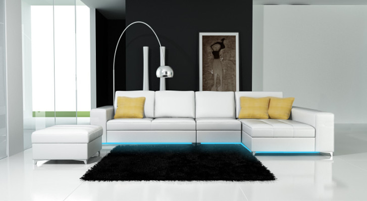 Leather sofa sofa couch living landscape modern corner sofa corner suite design