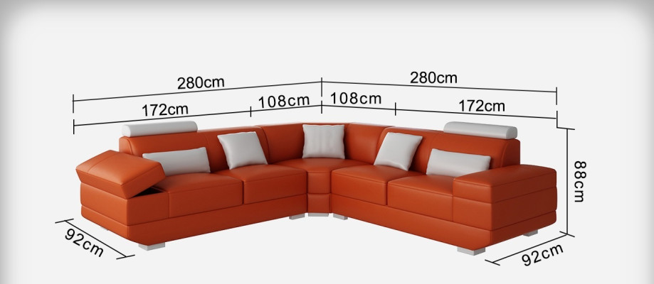Leather sofa Couch Living landscape Modern Corner Sofa Corner sofa Design Suite