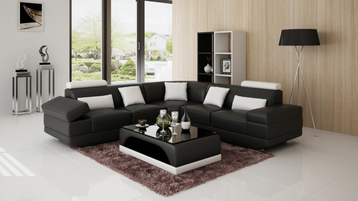 Leather sofa Couch Living landscape Modern Corner Sofa Corner sofa Design Suite