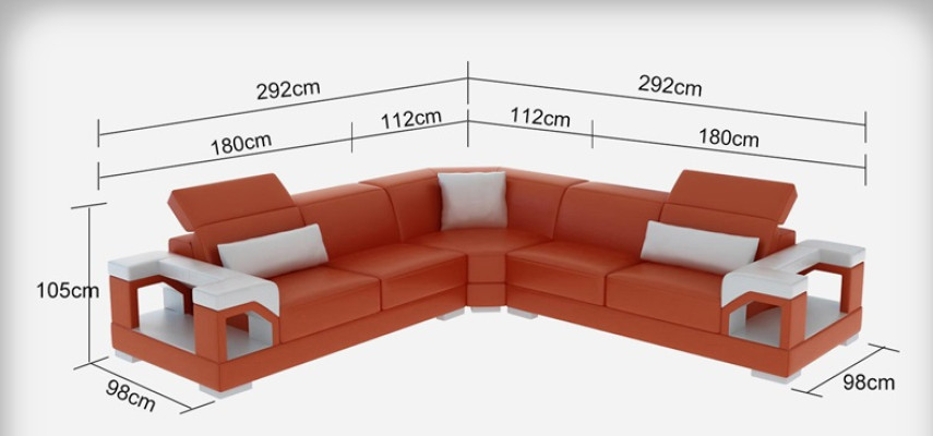Leather sofa sofa couch living landscape modern corner corner sofa suite design