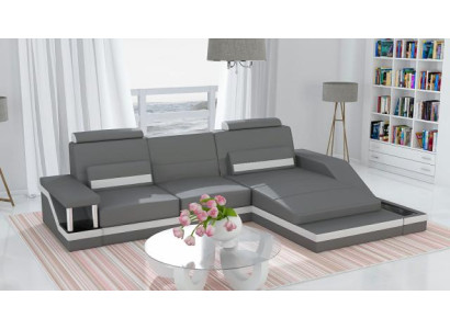 Corner sofa Sofa Couch Upholstery Living landscape Leather Corner Sofas Suite L-shape HHVI