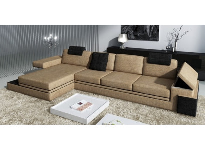 Design leather sofa sofa couch upholstery suite living landscape corner textile
