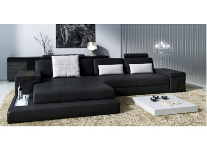 Leather Sofa Sofa Couch Upholstery Corner Suite L-shape Seating Area Bellini Textile Fabric