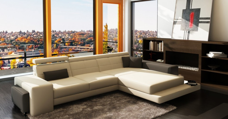 Corner sofa Upholstery Couch Sofa Living landscape Seat Corner Suite Textile Leather