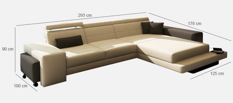 Corner sofa Upholstery Couch Sofa Living landscape Seat Corner Suite Textile Leather