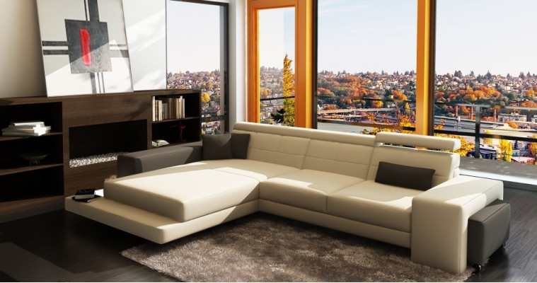 Corner sofa Upholstery Couch Sofa Living landscape Seat Corner Suite Textile Leather