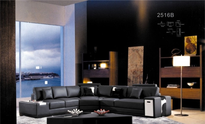 Leather sofa Corner sofa Sofa Couch Upholstery Designer Corner suite Living landscape LimaS