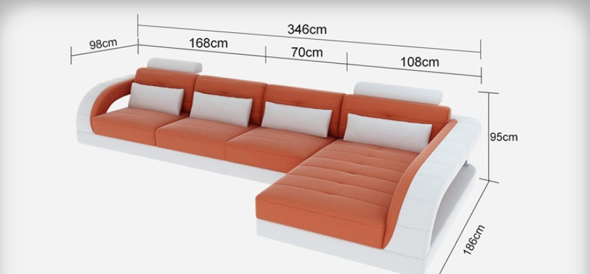 Leather sofa Couch Living landscape Corner Modern Corner sofa Design Sofa Suite