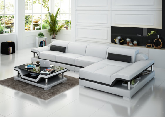 Design leather sofa sofa couch upholstery corner suite seating set leather couches 8004C