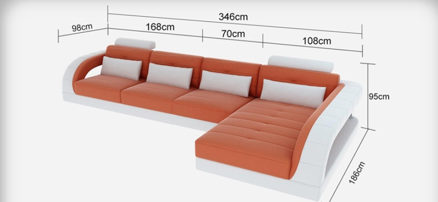Leather corner sofa couch upholstery couches living landscape luxury suite