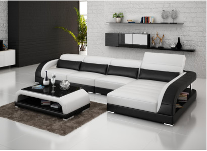 Leather sofa Couch Sofa Living landscape Corner Modern Corner sofa Design Suite