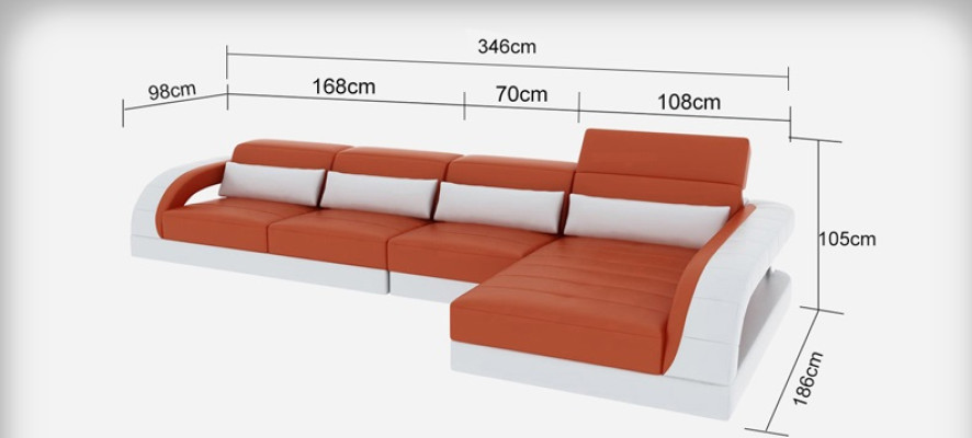 Leather sofa Couch Sofa Living landscape Corner Modern Corner sofa Design Suite