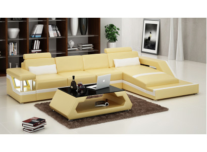 Leather Sofa Couch Modern Living landscape Corner Decor Corner sofa Design Suite