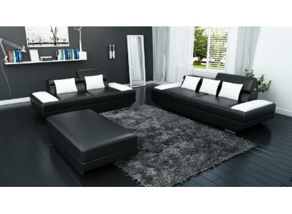 Sofa set Leather Sofa 3+2 Upholstery Couch Sofa Set Suite Stool Sofas - 2719A