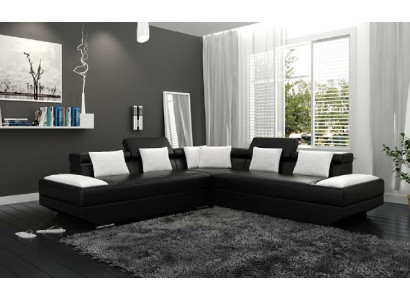 Living landscape Upholstery Corner Corner Sofa Couch Suite Landscape Leather new - 2719B