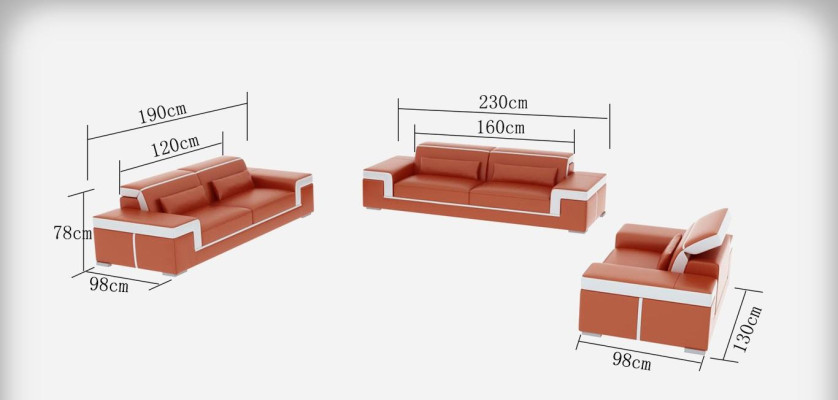 Sofa set 3+2 Seater Leather Sofa Couch Upholstery Suite Sofa set G8020D