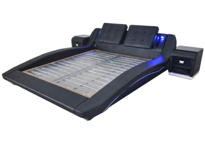 Luxury Leather Design Beds Double Bed with USB Marriage Exclusive 180x200 cm