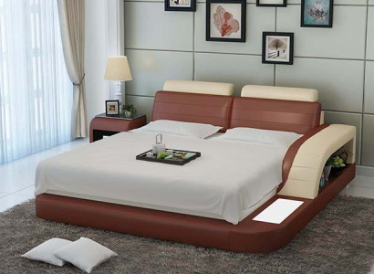 Upholstery Design Luxury Bed Beds Leather Modern Bedroom 140/160/180 cm