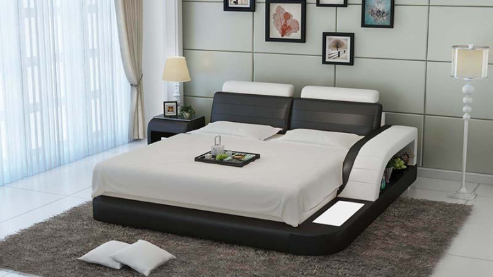 Upholstery Design Luxury Bed Beds Leather Modern Bedroom 140/160/180 cm