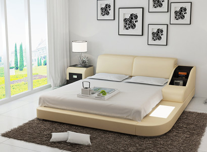 Upholstery Design Luxury Bed Beds Leather Bedroom 140/160/180 LB8815